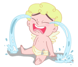 Cute cupid albert sticker #7215055