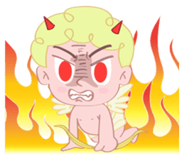 Cute cupid albert sticker #7215059