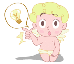 Cute cupid albert sticker #7215066