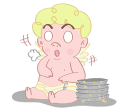 Cute cupid albert sticker #7215069