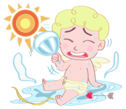 Cute cupid albert sticker #7215074