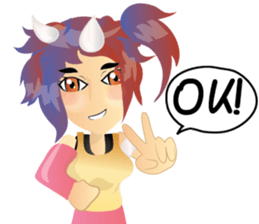 anime monster girl v.00001 sticker #7215435