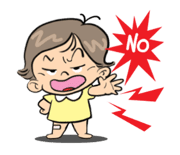 "Wan" It's a naughty girl. sticker #7215605