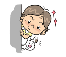 "Wan" It's a naughty girl. sticker #7215609