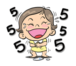 "Wan" It's a naughty girl. sticker #7215623