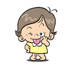 "Wan" It's a naughty girl. sticker #7215633