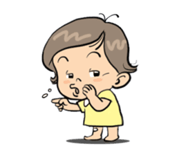 "Wan" It's a naughty girl. sticker #7215634