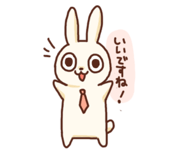 Salaryman rabbit sticker #7215721