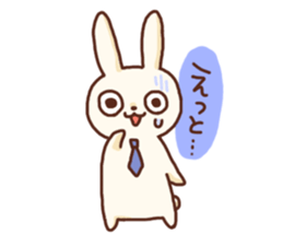 Salaryman rabbit sticker #7215726