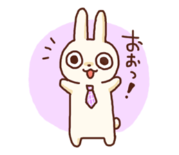 Salaryman rabbit sticker #7215727