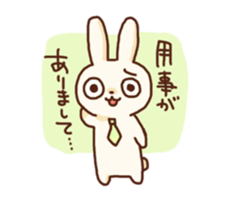 Salaryman rabbit sticker #7215730