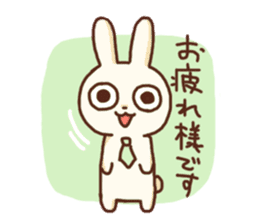 Salaryman rabbit sticker #7215731