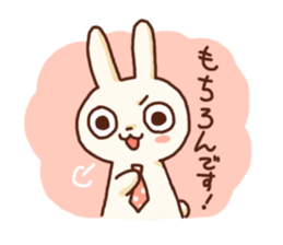 Salaryman rabbit sticker #7215746