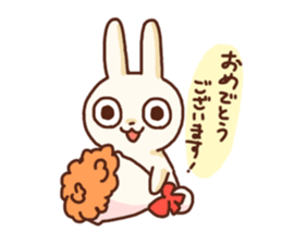 Salaryman rabbit sticker #7215754