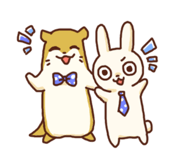 Salaryman rabbit sticker #7215756