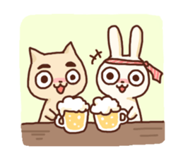 Salaryman rabbit sticker #7215759