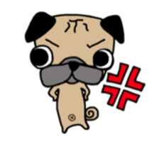 Daily life of the pug sticker #7215929