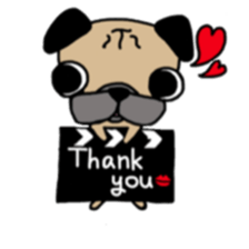 Daily life of the pug sticker #7215932