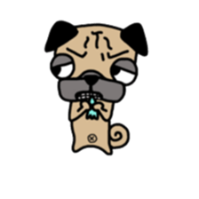 Daily life of the pug sticker #7215955