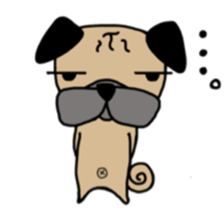 Daily life of the pug sticker #7215956