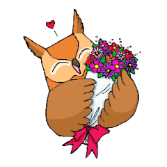 Cute horned owl