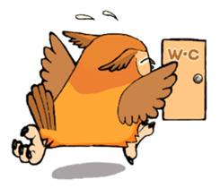 Cute horned owl sticker #7218156