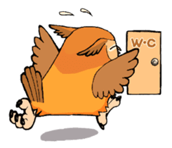 Cute horned owl sticker #7218156