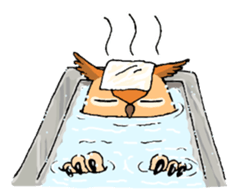 Cute horned owl sticker #7218157