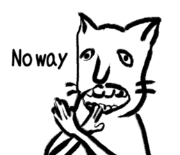 Brush cat 2 (English) sticker #7218566