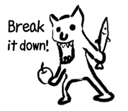 Brush cat 2 (English) sticker #7218569