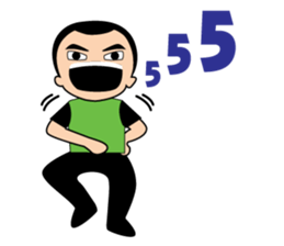 playful man sticker #7219298