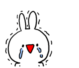 Serious look Invective Rabbit sticker #7219367