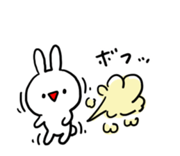 Serious look Invective Rabbit sticker #7219373