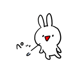 Serious look Invective Rabbit sticker #7219378