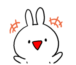 Serious look Invective Rabbit sticker #7219390