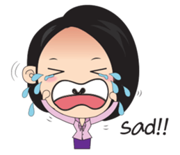 samornsri lady office sticker #7220086