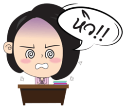 samornsri lady office sticker #7220101