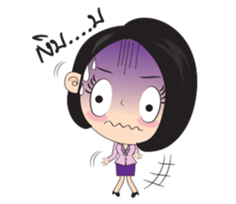 samornsri lady office sticker #7220102