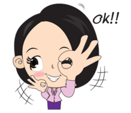 samornsri lady office sticker #7220107