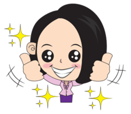 samornsri lady office sticker #7220113