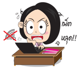 samornsri lady office sticker #7220119