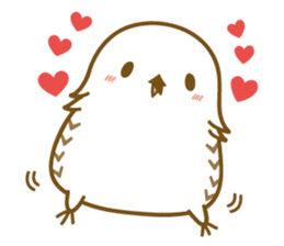 Cute white owl sticker #7222680
