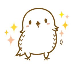 Cute white owl sticker #7222682