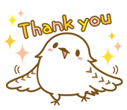 Cute white owl sticker #7222683