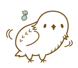 Cute white owl sticker #7222684