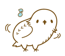 Cute white owl sticker #7222684