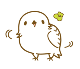 Cute white owl sticker #7222685