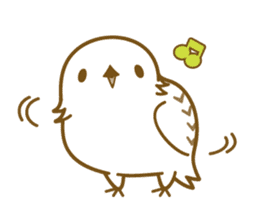 Cute white owl sticker #7222685