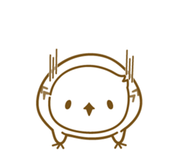 Cute white owl sticker #7222686