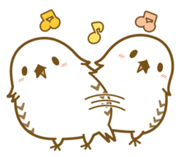Cute white owl sticker #7222690